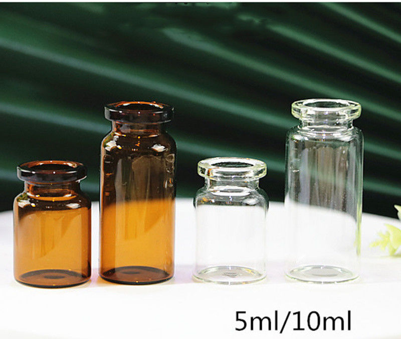 7ml 10ml 맑은 앰버 의약품 살균성 주입 투빌러스 살균성 빈 유리 병 항생제 의학적 사용