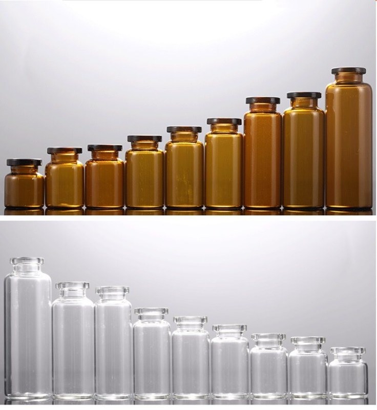 투명 의약품 5ml 10ml 20ml 투명 앰버 빈 작은 주사성 비생성 유리 튜블 펌프