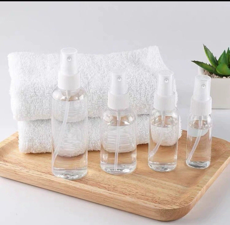 50ml 60ml 100ml PET 선명한 둥근 맞춤형 재충전 할 수 있는 손 세제품 둥근 재충전 화장품 PET 플라스틱 스프레이 병
