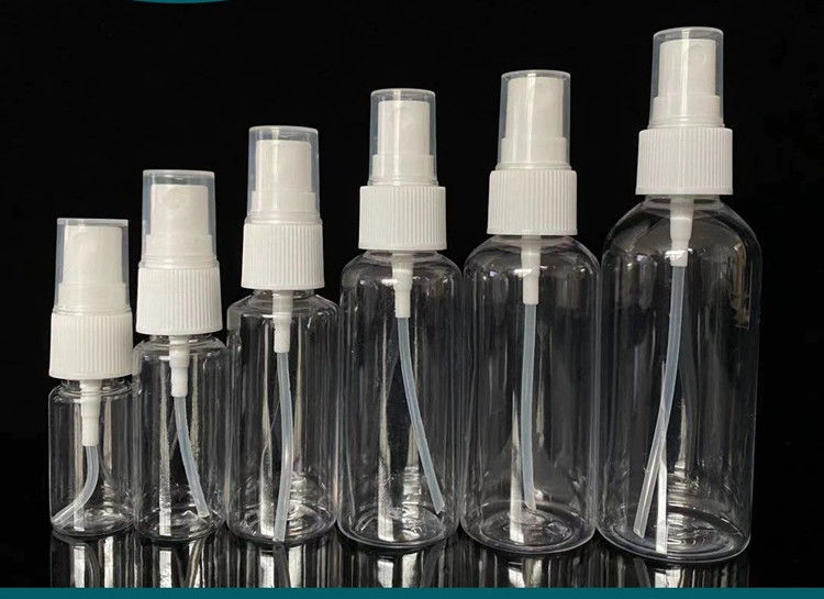 50ml 60ml 100ml PET 선명한 둥근 맞춤형 재충전 할 수 있는 손 세제품 둥근 재충전 화장품 PET 플라스틱 스프레이 병