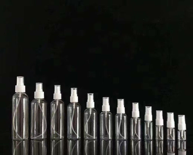 50ml 60ml 100ml PET 선명한 둥근 맞춤형 재충전 할 수 있는 손 세제품 둥근 재충전 화장품 PET 플라스틱 스프레이 병