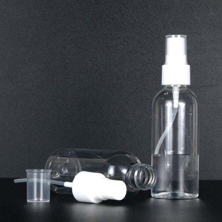 30ml 60ml 100ml 재충전 알코올 투명 투명 빈 플라스틱 스프레이 병 얇은 안개 스프레이와 함께 PET 스프레이 병
