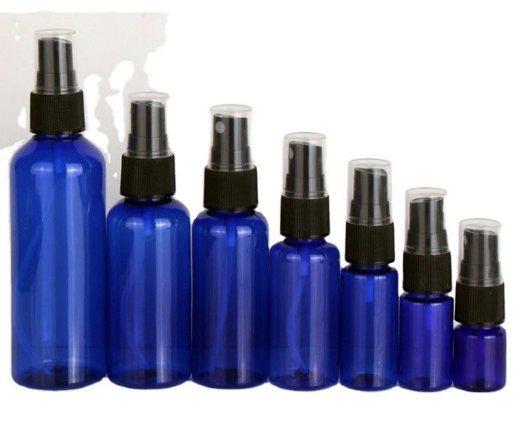 60ml 120ml 355ml 파란색 플라스틱 손 세제 피부 관리 샴푸 스프레이 병 PET 화장품 선명한 플라스틱 스프레이어 병