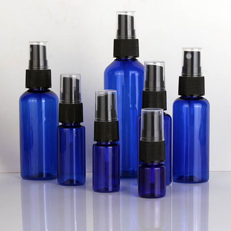 60ml 120ml 355ml 파란색 플라스틱 손 세제 피부 관리 샴푸 스프레이 병 PET 화장품 선명한 플라스틱 스프레이어 병
