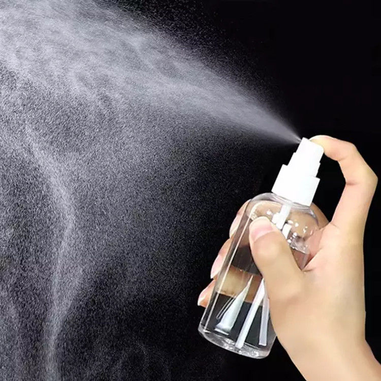 50ml 휴대용 여행 미니 주머니 선명한 투명한 로션 알코올 살균제 평면 둥근 PET 플라스틱 스프레이 병