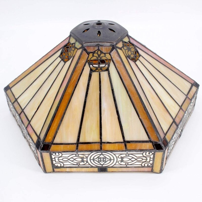 30cm 40cm 헥사곤 주방 침실 커피 하우스 수작업 고대 화려한 미술 유리 테이블 램프